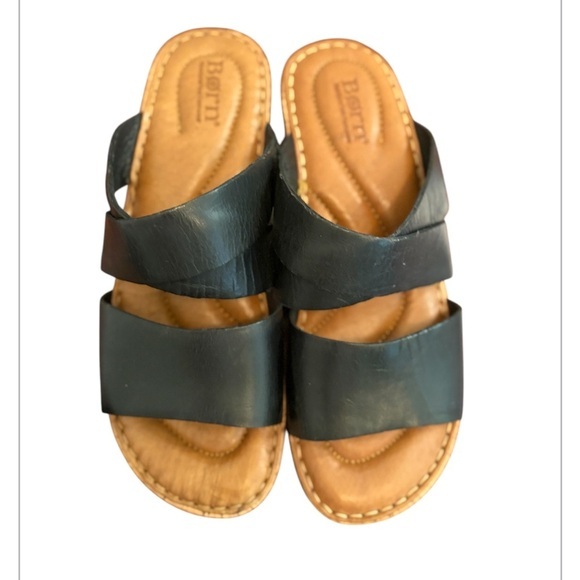 Born Women's Luna  Comfort  Slide Sandals Black Size 9 - Picture 1 of 6